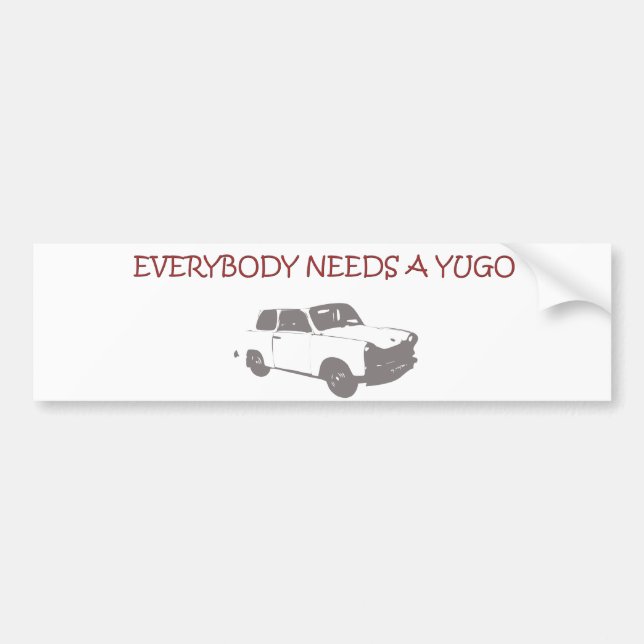 YUGO BUMPER STICKER (Front)