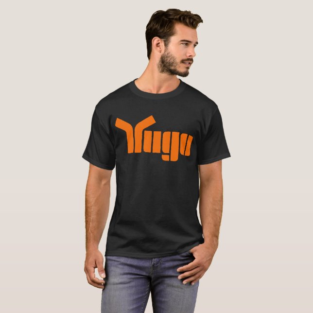Yugo Cool & Retro 1980'S Car Logo Super Soft Cotto T-Shirt (Front Full)