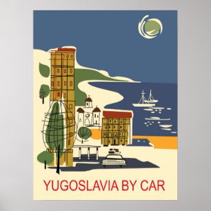 Yugoslavia by car poster