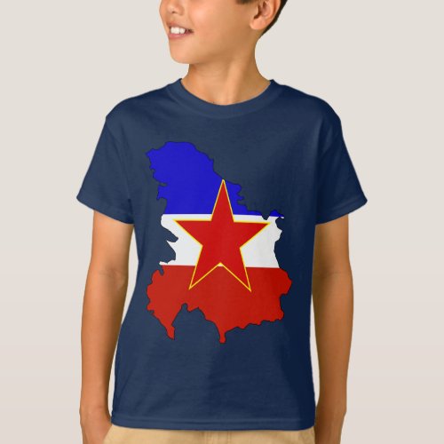 Yugoslavia flag map T_Shirt