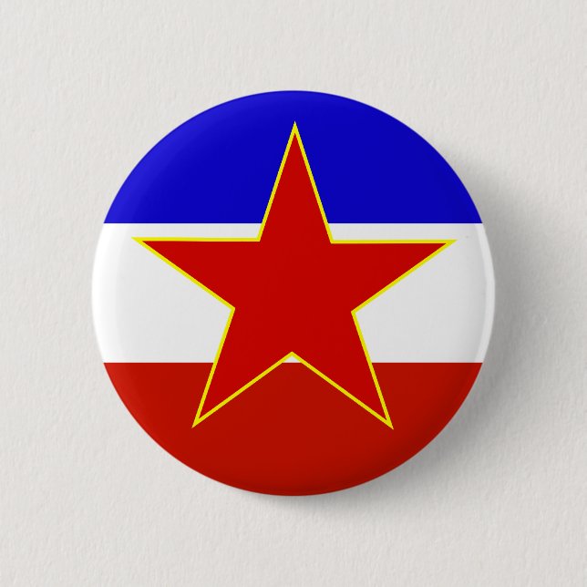 Yugoslavia Flag Pinback Button (Front)