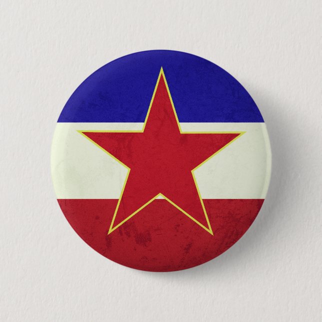 Yugoslavia flag pinback button (Front)