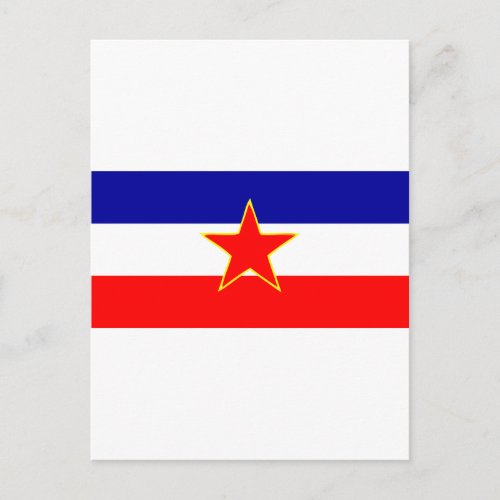 YUGOSLAVIA FLAG POSTCARD