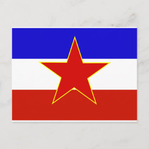 Yugoslavia Flag Postcard