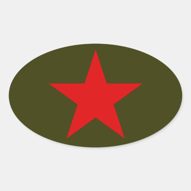 Yugoslavia Red Star Oval Sticker (Front)