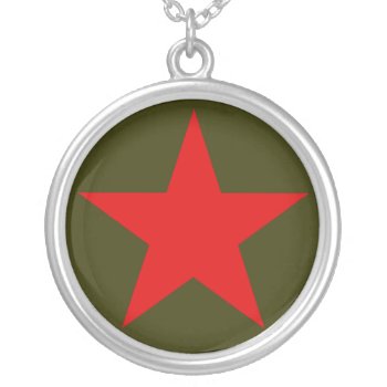 Yugoslavia Red Star Silver Plated Necklace by abbeyz71 at Zazzle