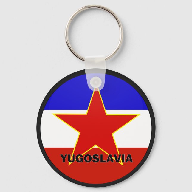 Yugoslavia Roundel quality Flag Keychain (Front)
