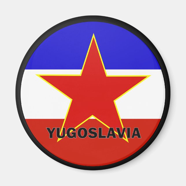 Yugoslavia Roundel quality Flag Magnet (Front)