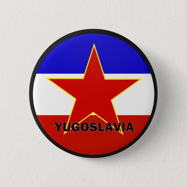 Yugoslavia Roundel quality Flag Pinback Button (Front)