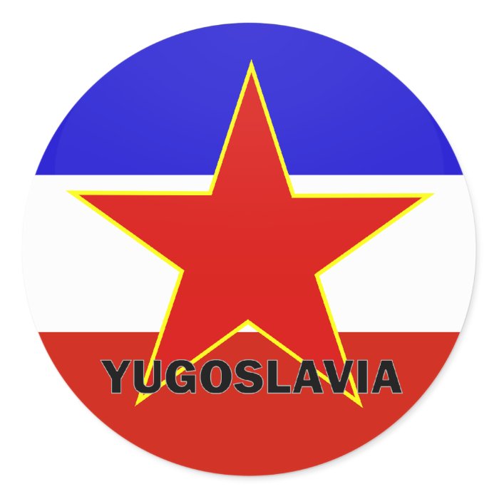Yugoslavia Roundel quality Flag Round Sticker