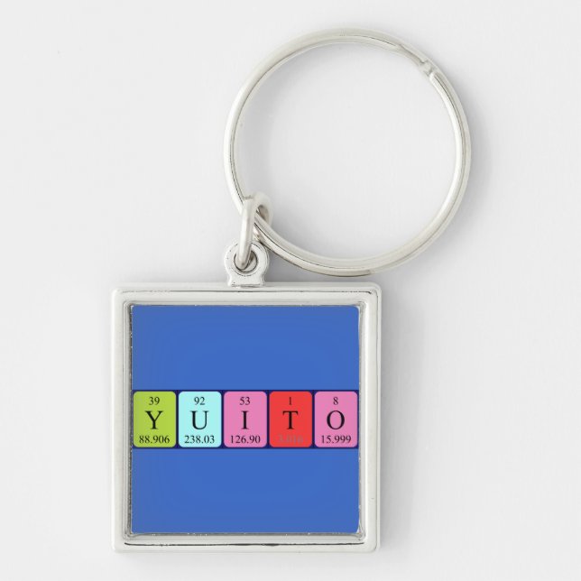 Yuito periodic table name keyring (Front)
