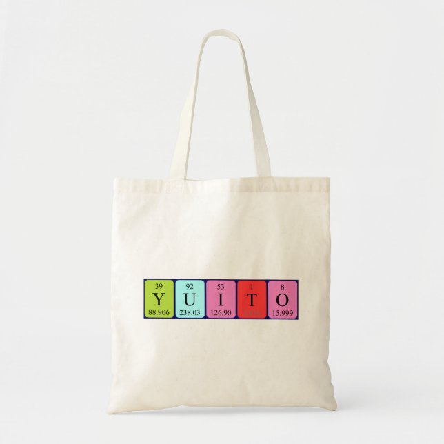 Yuito periodic table name tote bag (Front)