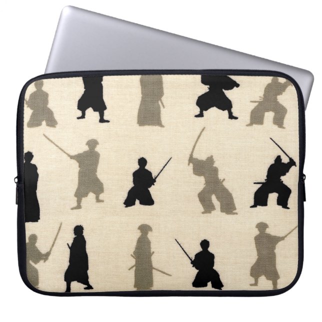 Yuji Samurai Pattern Laptop Sleeve (Front)