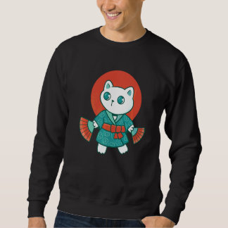 Yukata Japanese Cat Sweatshirt