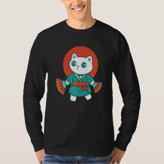 Yukata Japanese Cat T-Shirt