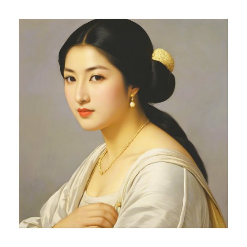 Yuki Mori Fine Art Womans Portrait Canvas Print