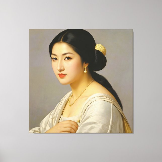 "Yuki Mori" Fine Art Woman's Portrait Canvas Print (Front)