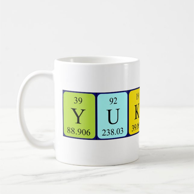 Yukiko periodic table name mug (Left)