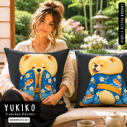 YUKIKO's GARDEN  • Storywear  • Front Rear views Throw Pillow