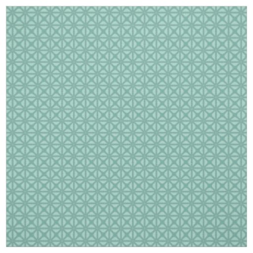 Yukka Green And Hint Of Pink Lattice Tile Pattern Fabric