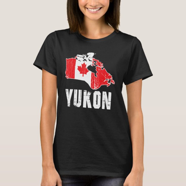 Yukon  Canada  Canada flag  Yukon flag  North Amer T-Shirt (Front)