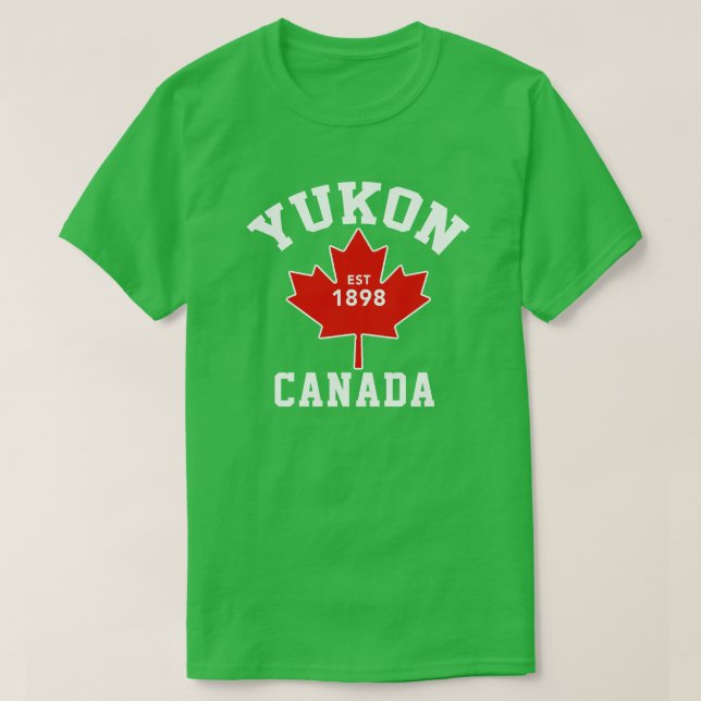 Yukon Canada Est.1898 Patriotic T Shirt (Design Front)