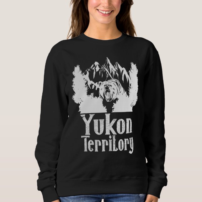 Yukon Canada Nature Bear Mountains Men Women Vacat Sweatshirt (Front)