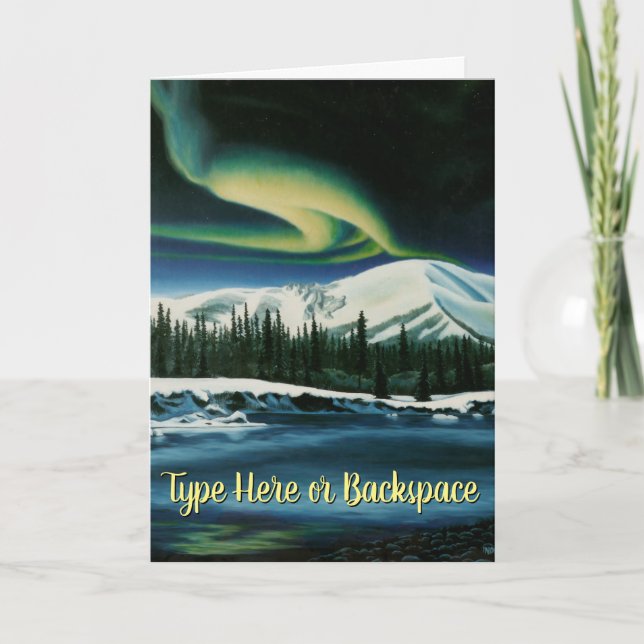 Yukon Landscape Art Cards Personalized (Front)