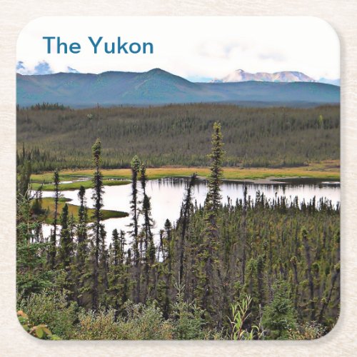 Yukon Pond Square Paper Coaster