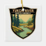 Yukon River North America Travel Art Vintage Ceramic Ornament