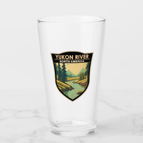 Yukon River North America Travel Art Vintage Glass