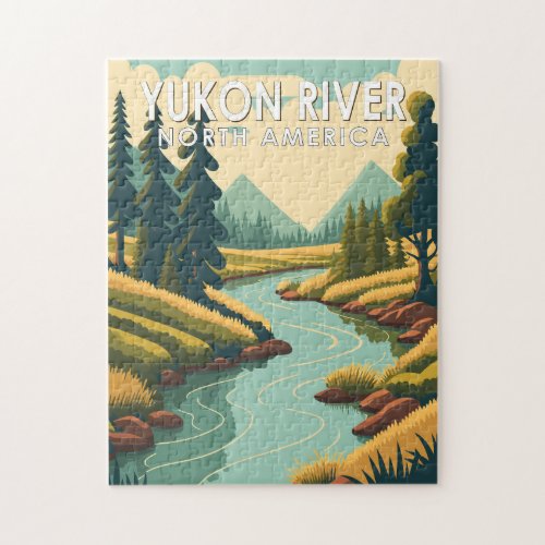 Yukon River North America Travel Art Vintage Jigsaw Puzzle