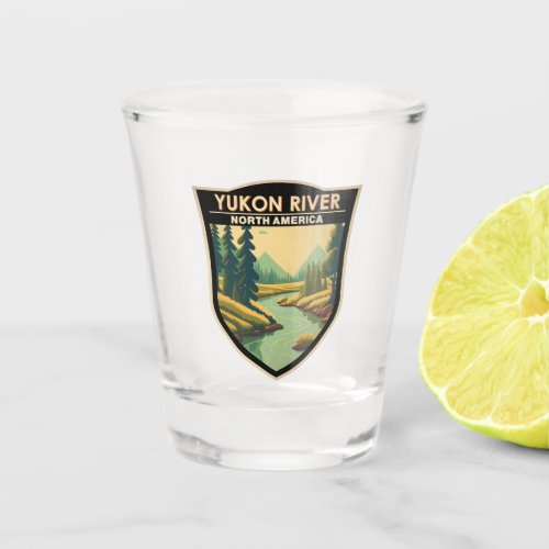 Yukon River North America Travel Art Vintage Shot Glass