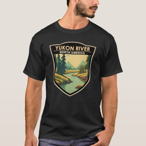 Yukon River North America Travel Art Vintage T_Shirt