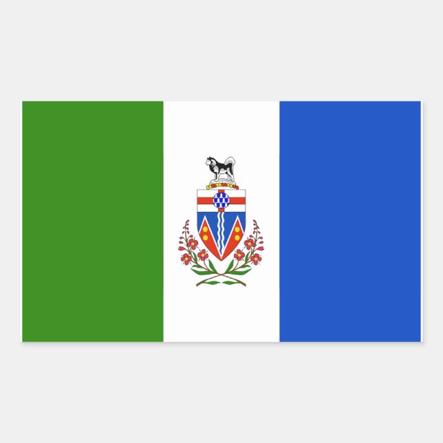 Yukon Territories Flag Rectangular Sticker (Front)