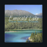 Yukon Territory Canada Travel Fridge Magnet<br><div class="desc">Refrigerator magnets picture a scenic view in Yukon Territory,  Canada,  at Emerald Lake.</div>