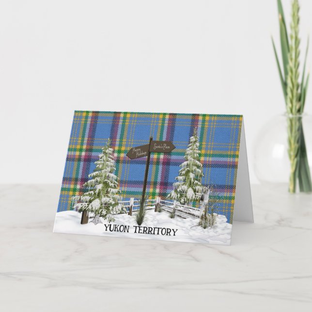 Yukon Territory Original Provincial Tartan Holiday Card (Front)