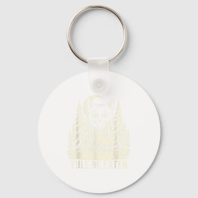 Yule Be Eaten Icelandic Cat Christmas Folklore Jól Keychain (Front)