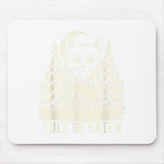 Yule Be Eaten Icelandic Cat Christmas Folklore Jól Mouse Pad (Front)