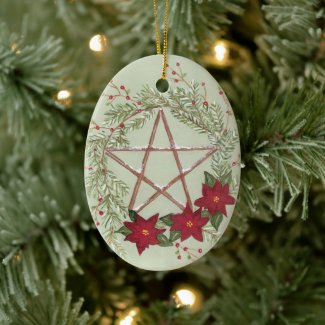 Yule Blessing Ceramic Ornament