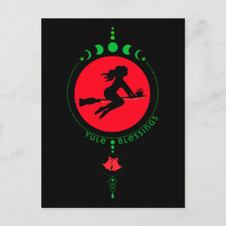 Yule Blessing, witch moon Postcard