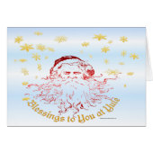 Yule Blessings Greeting Card (Front Horizontal)