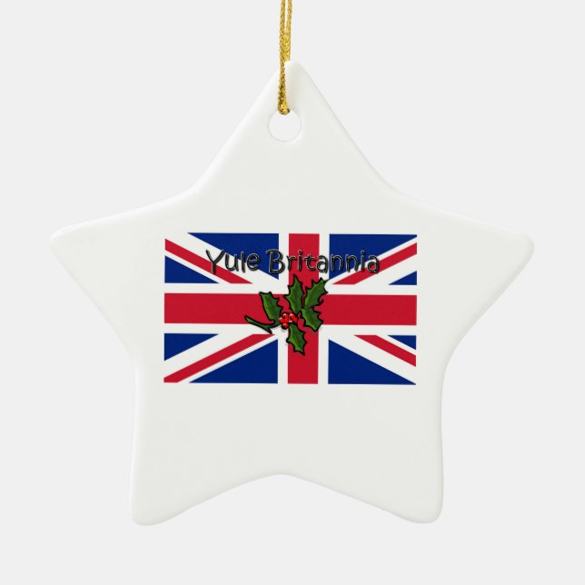 Yule Britannia Ceramic Ornament (Front)