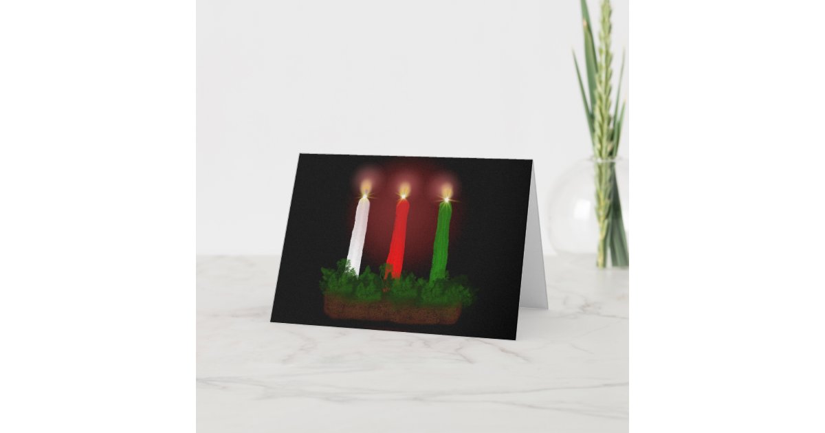 Yule Candles Winter Solstice Witch Wiccan Pagan Holiday Card