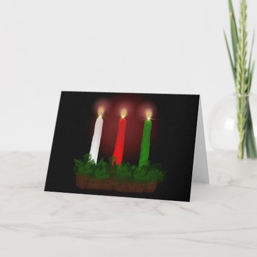 Yule Candles Winter Solstice Witch Wiccan Pagan Holiday Card