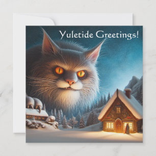 Yule Cat Flat Christmas Card