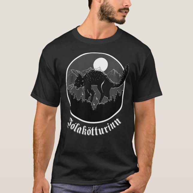 Yule Cat Icelandic Folklore T-Shirt (Front)