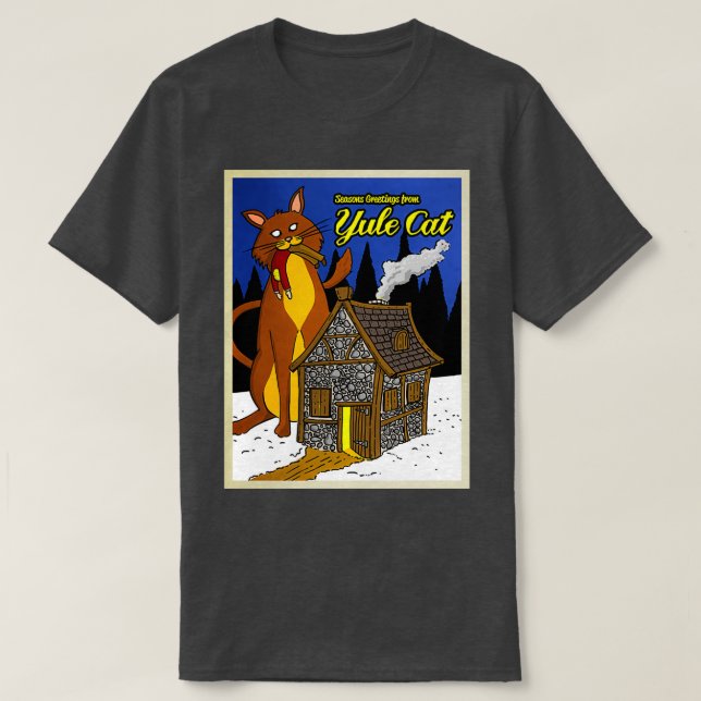 Yule Cat  T-Shirt (Design Front)