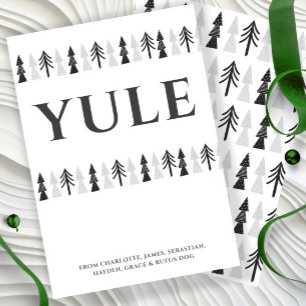 Yule Christmas Tree Personalized Holiday Card