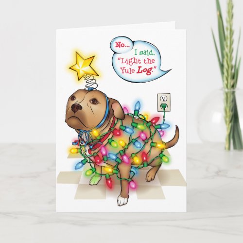 Yule Dog Greeting Card